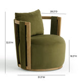Paolo Upcycled Fabric Swivel Chair