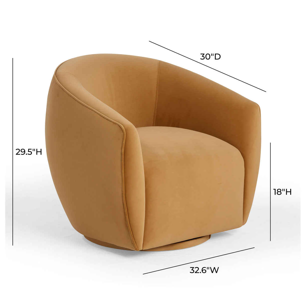 Jordan Velvet Swivel Chair