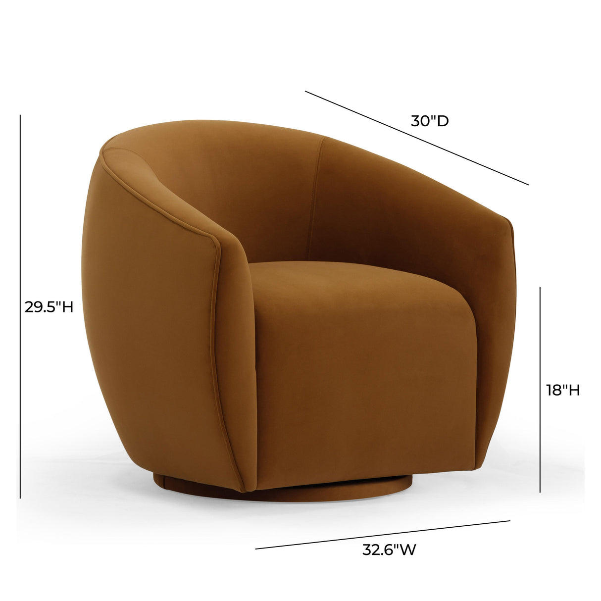 Jordan Velvet Swivel Chair