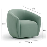 Jordan Velvet Swivel Chair
