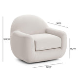 Tiago Velvet Swivel Chair