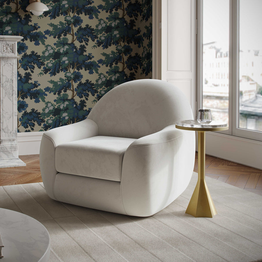 Tiago Velvet Swivel Chair