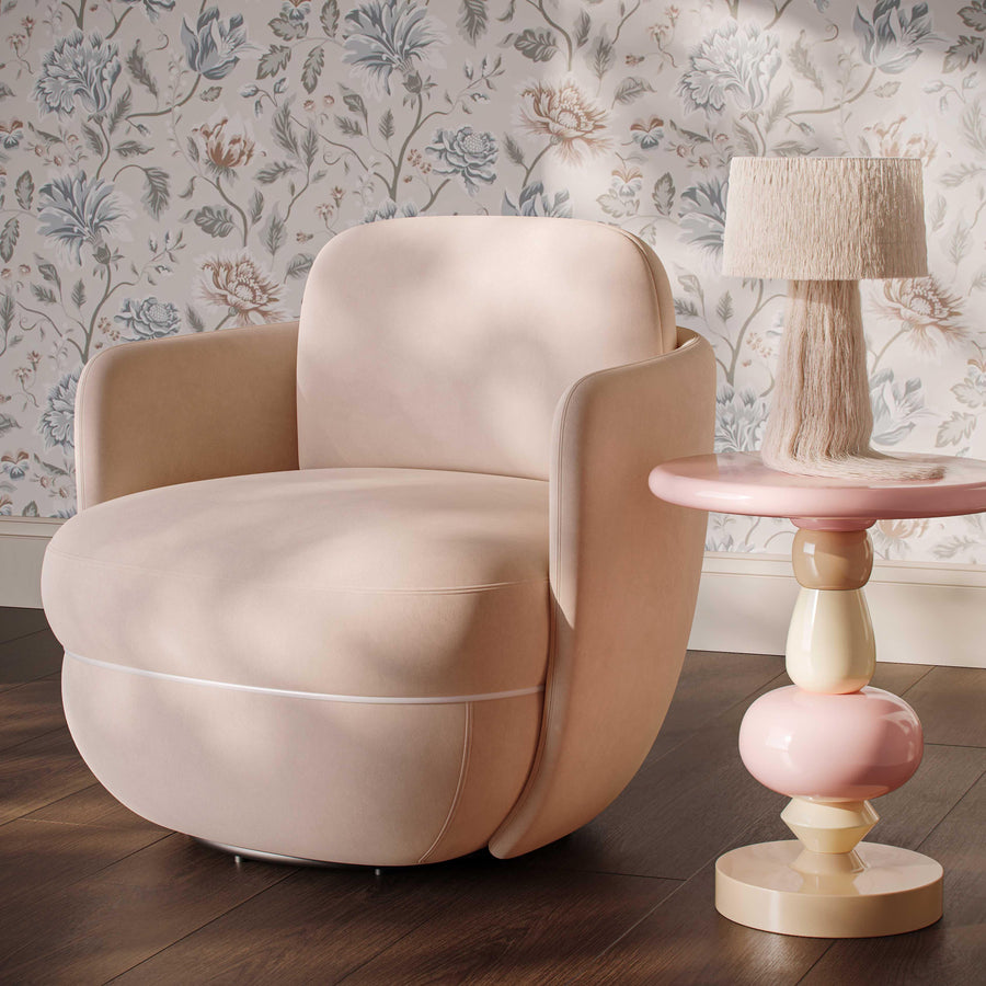 Wolfie Velvet Swivel Chair