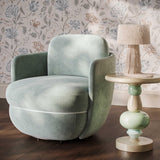 Wolfie Velvet Swivel Chair