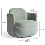 Wolfie Velvet Swivel Chair
