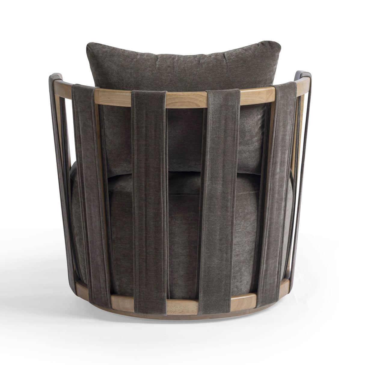 Paolo Upcycled Fabric Swivel Chair