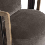 Paolo Upcycled Fabric Swivel Chair