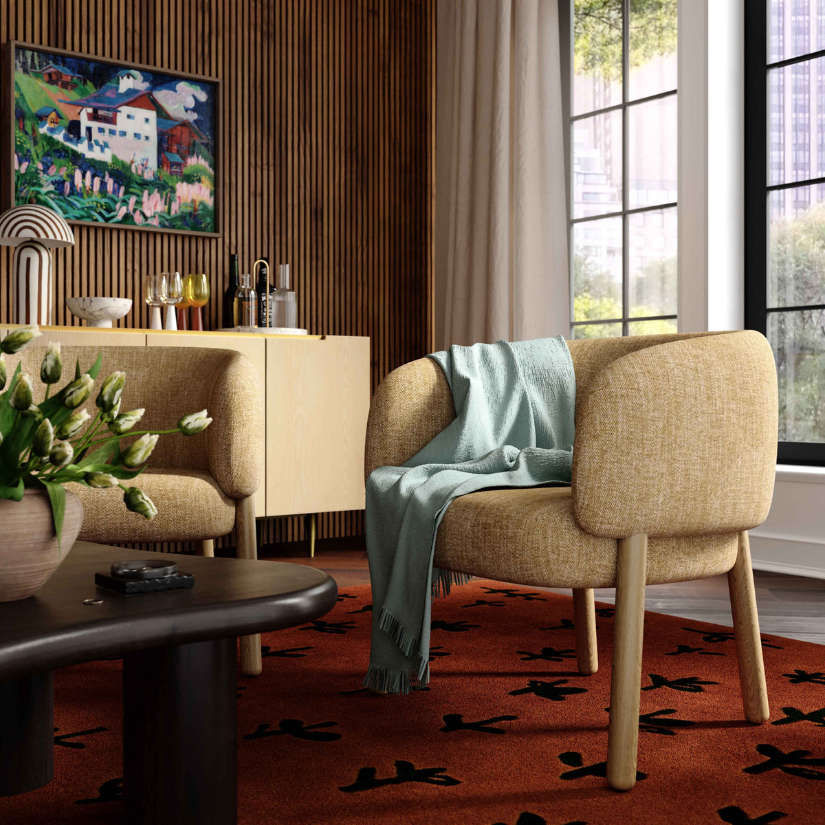 Foxy Performance Fabric Accent Chair - View 16