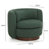Nura Chenille Swivel Accent Chair