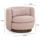 Nura Chenille Swivel Accent Chair