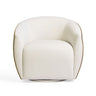 Jordan Contrast Piping Velvet Swivel Chair