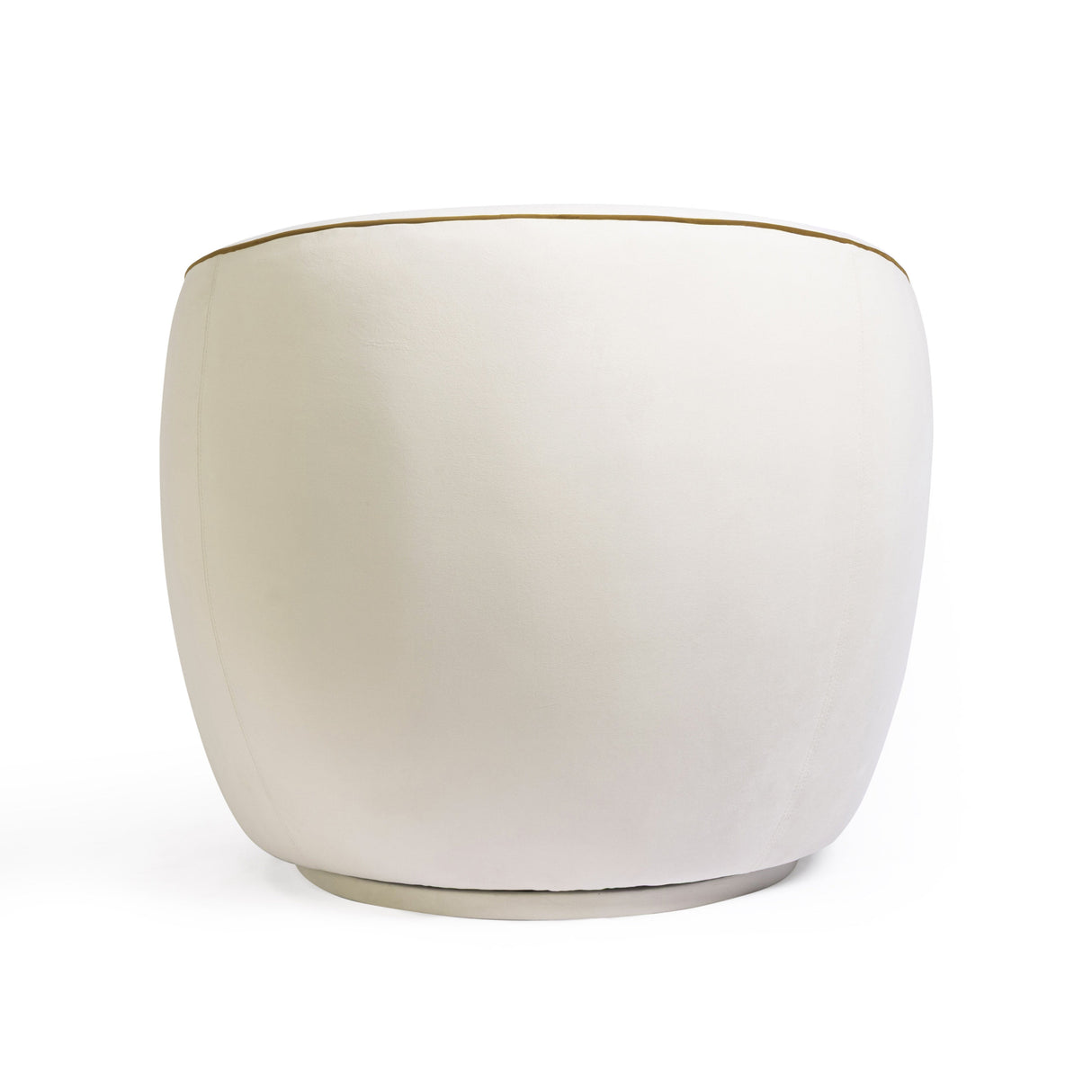 Jordan Contrast Piping Velvet Swivel Chair