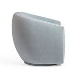 Jordan Contrast Piping Velvet Swivel Chair