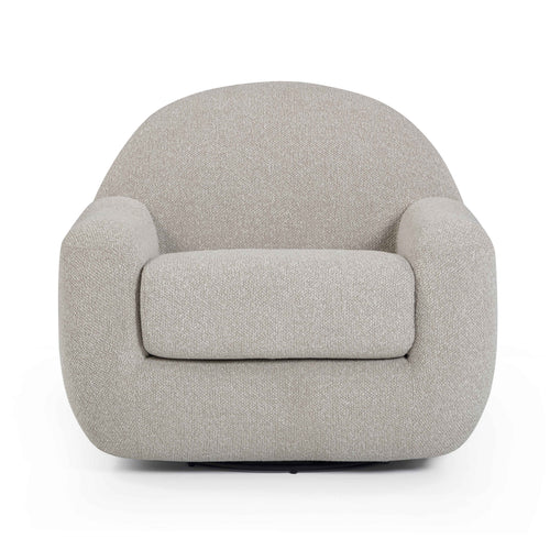 Tiago Warm Grey Boucle Swivel Chair