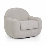 Tiago Warm Grey Boucle Swivel Chair