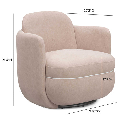 Wolfie Performance Chenille Swivel Accent Chair - View 8