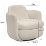 Wolfie Performance Chenille Swivel Accent Chair - View 16