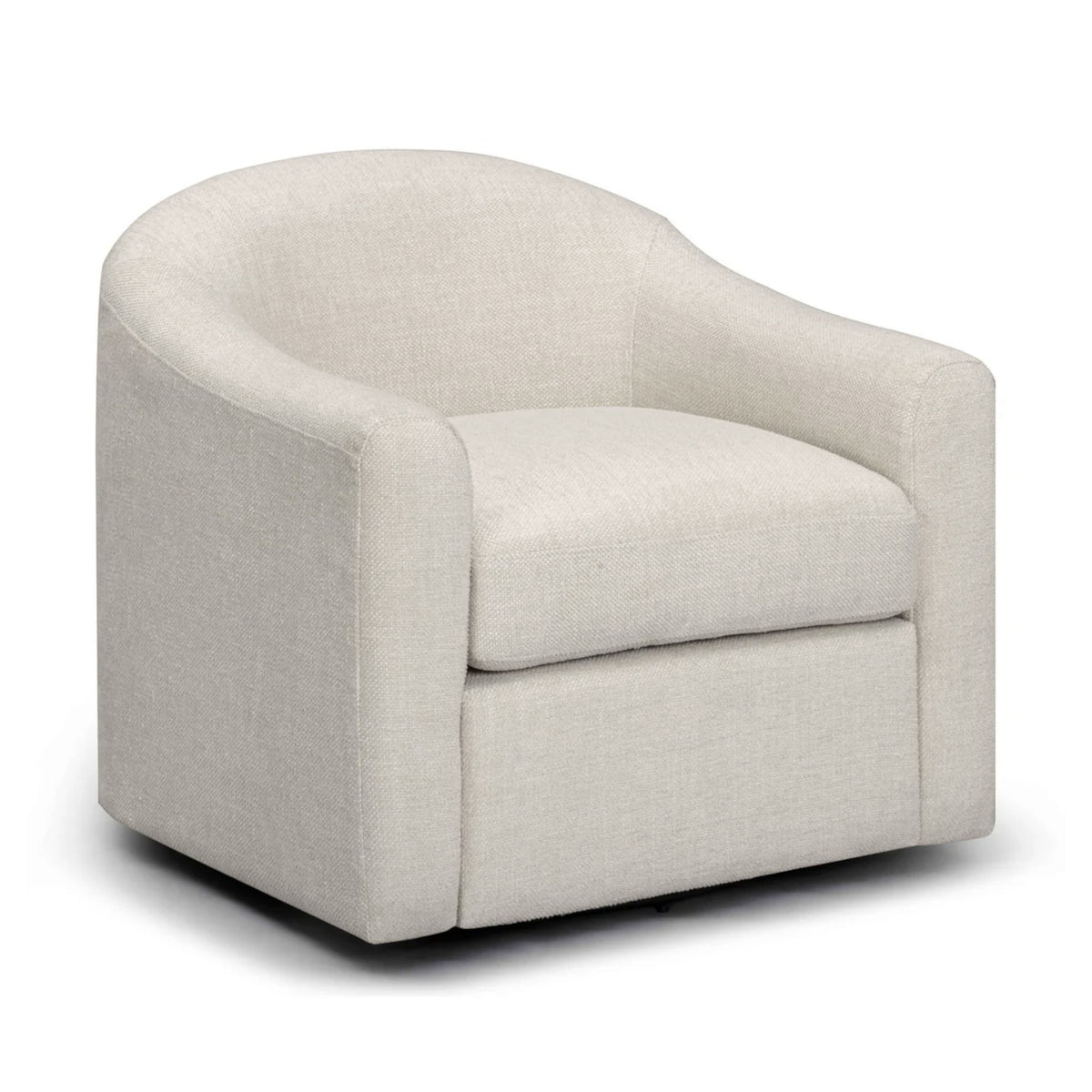 Thao Contract-Grade Basketweave Fabric Swivel Accent Chair - View 1