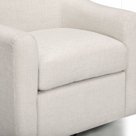 Thao Contract-Grade Basketweave Fabric Swivel Accent Chair - View 6