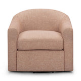 Thao Contract-Grade Basketweave Fabric Swivel Accent Chair - View 10
