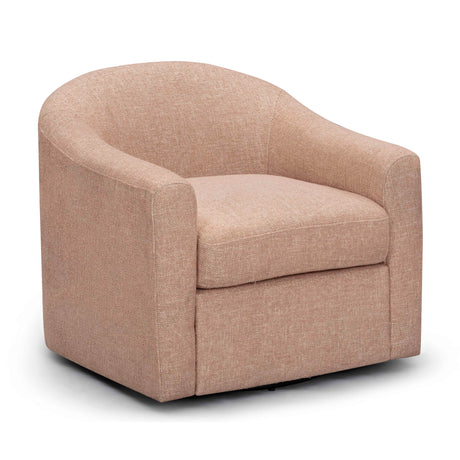 Thao Contract-Grade Basketweave Fabric Swivel Accent Chair - View 8