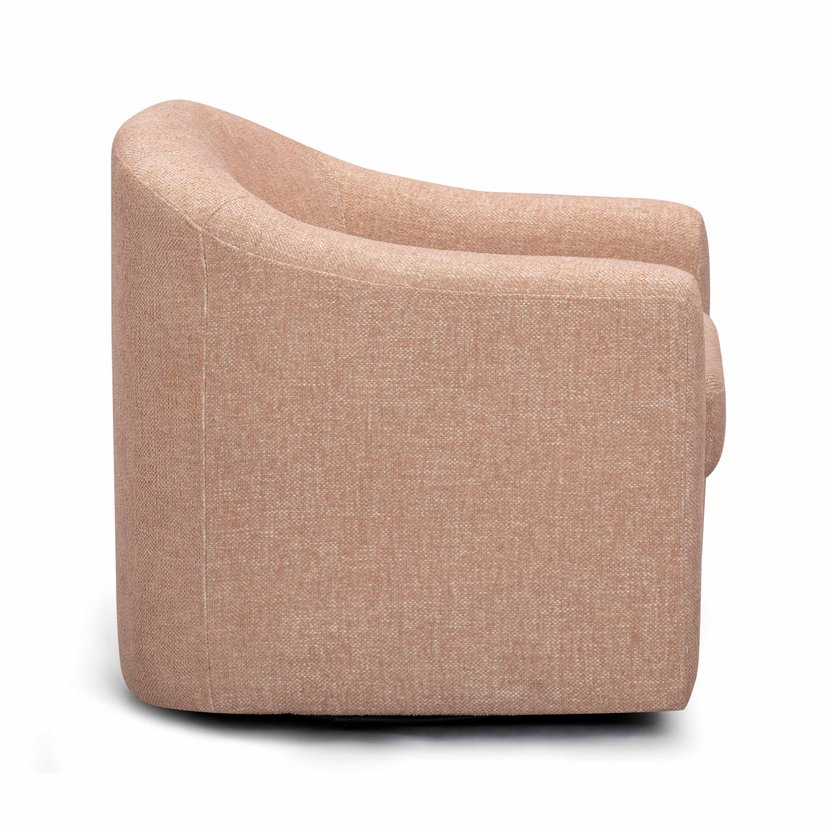 Thao Contract-Grade Basketweave Fabric Swivel Accent Chair - View 11