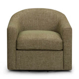 Thao Contract-Grade Basketweave Fabric Swivel Accent Chair - View 17