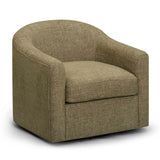 Thao Contract-Grade Basketweave Fabric Swivel Accent Chair - View 15
