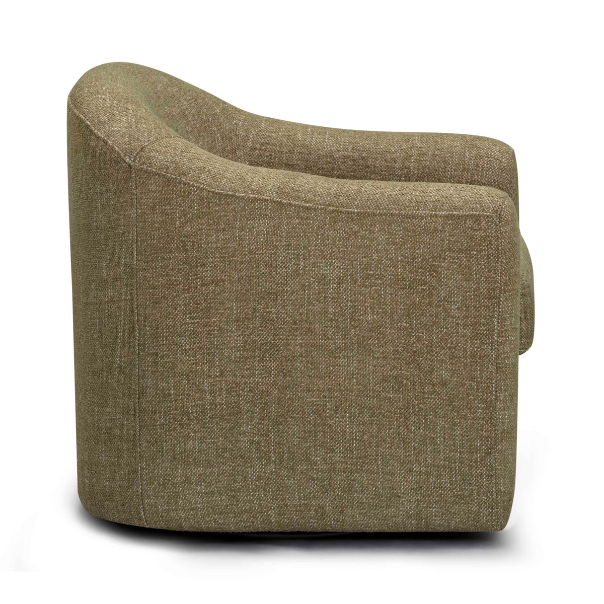 Thao Contract-Grade Basketweave Fabric Swivel Accent Chair - View 18