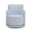 Passe Striped Linen Swivel Accent Chair - View 3