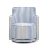 Passe Striped Linen Swivel Accent Chair - View 3