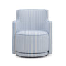 Passe Striped Linen Swivel Accent Chair - View 3