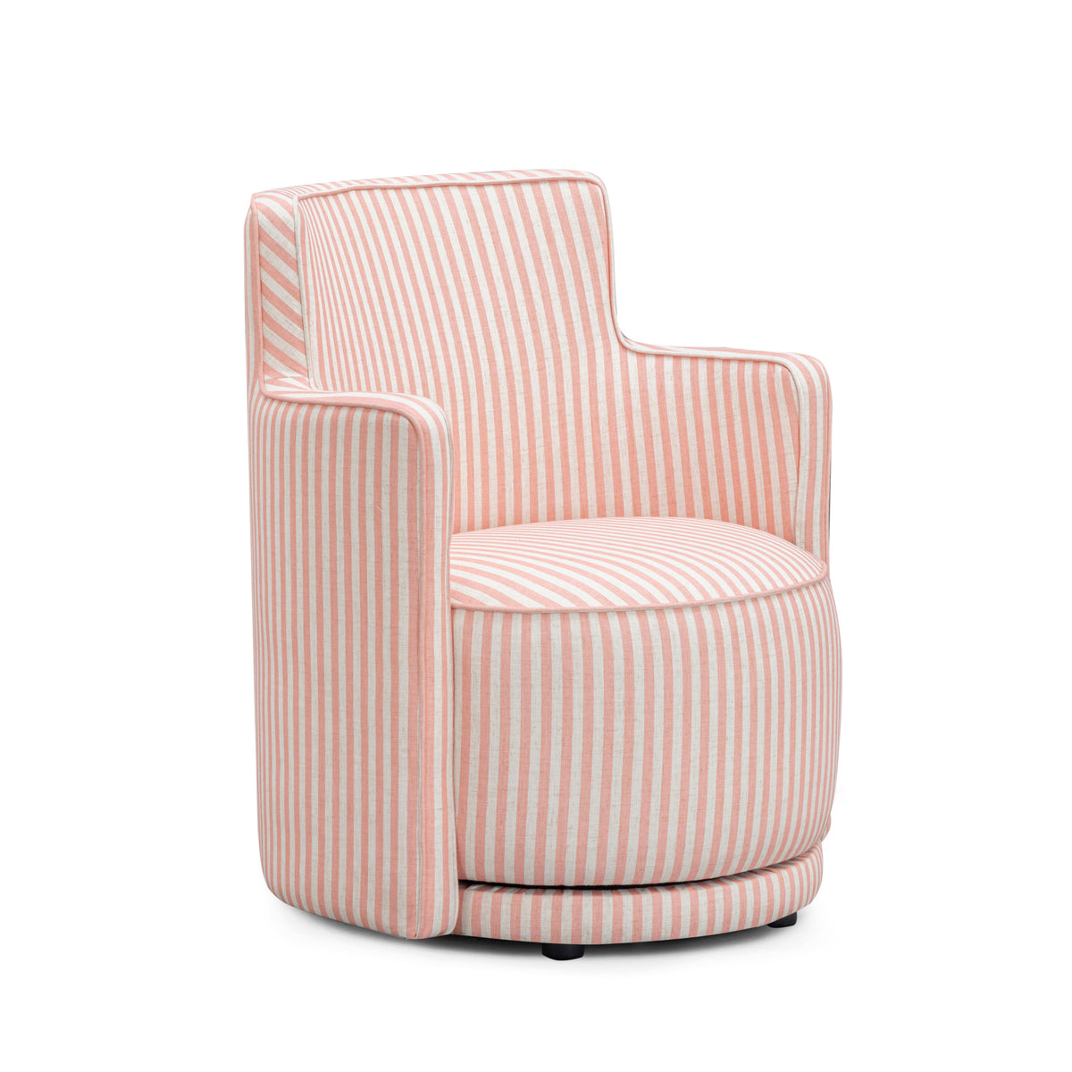 Passe Striped Linen Swivel Accent Chair - View 8