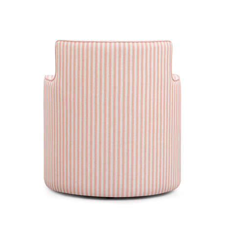 Passe Striped Linen Swivel Accent Chair - View 13