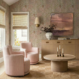 Passe Striped Linen Swivel Accent Chair - View 9