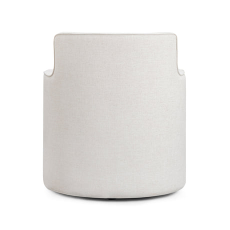 Passe Cream Upcycled Performance Linen Swivel Accent Chair - View 6