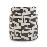Passe Black Performance Jacquard Swivel Accent Chair - View 6