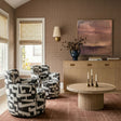 Passe Black Performance Jacquard Swivel Accent Chair - View 1