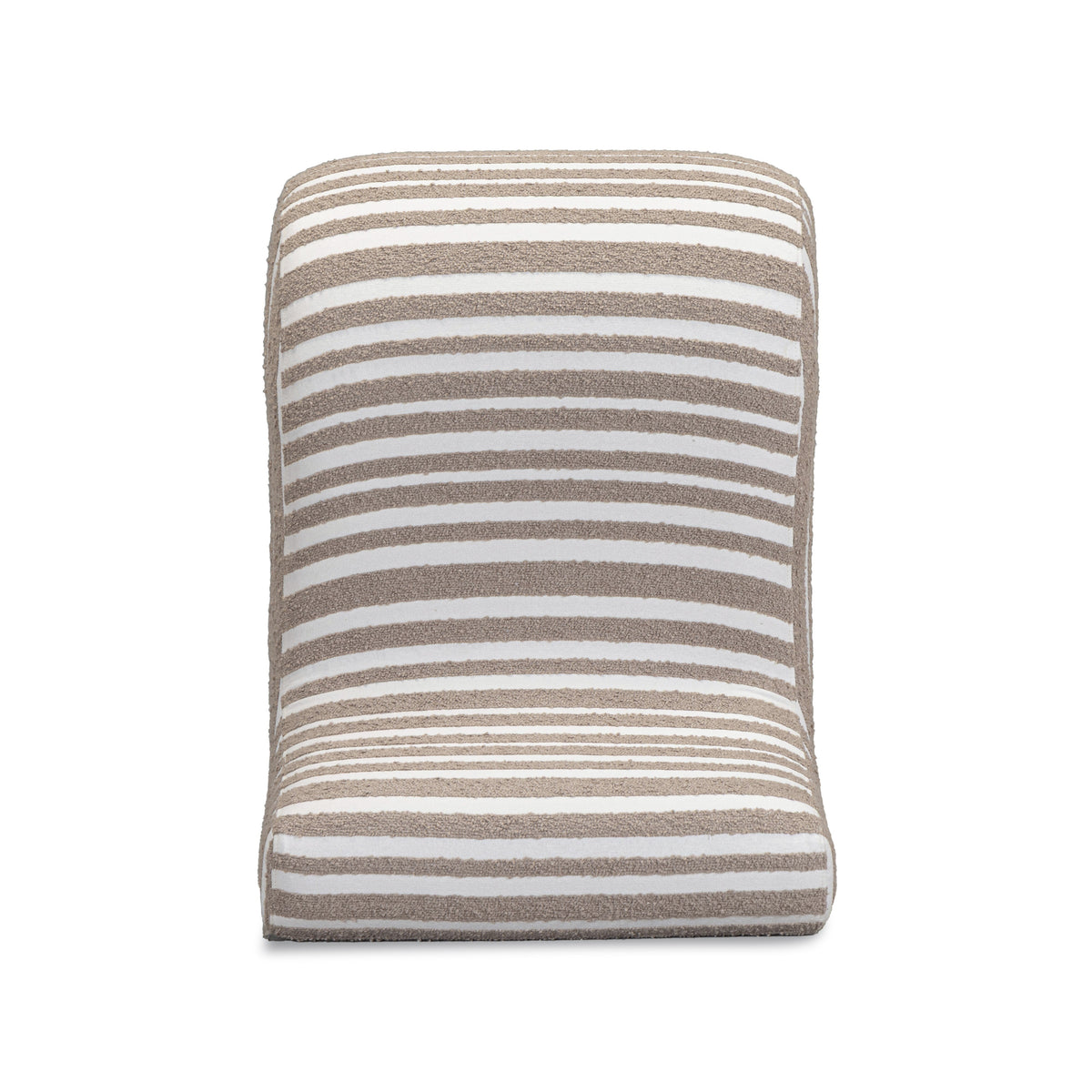 Senna Taupe Organic Stripes Contract-Grade Jacquard Fabric Accent Chair - View 7