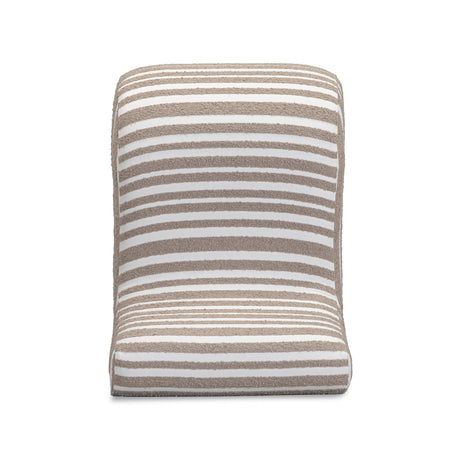 Senna Taupe Organic Stripes Contract-Grade Jacquard Fabric Accent Chair - View 7