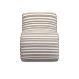 Senna Taupe Organic Stripes Contract-Grade Jacquard Fabric Accent Chair - View 3