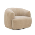 Jasmine Upcycled Contract-Grade Basketweave Fabric Swivel Accent Chair - View 2