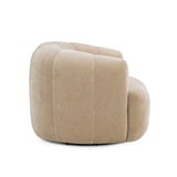 Jasmine Upcycled Contract-Grade Basketweave Fabric Swivel Accent Chair - View 4