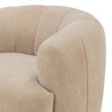 Jasmine Upcycled Contract-Grade Basketweave Fabric Swivel Accent Chair - View 5