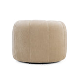 Jasmine Upcycled Contract-Grade Basketweave Fabric Swivel Accent Chair - View 6