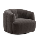 Jasmine Upcycled Contract-Grade Basketweave Fabric Swivel Accent Chair - View 8