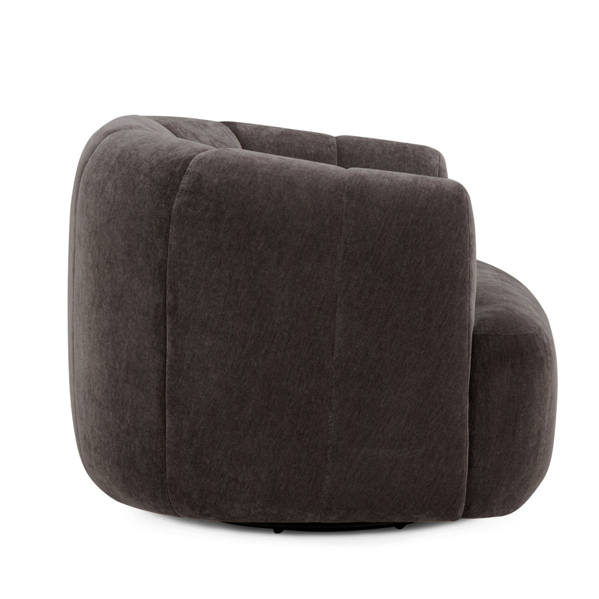 Jasmine Upcycled Contract-Grade Basketweave Fabric Swivel Accent Chair - View 11