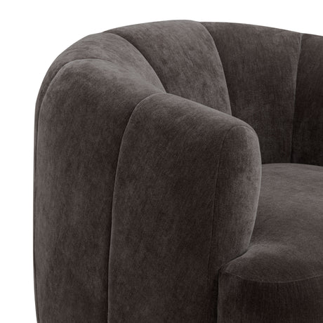 Jasmine Upcycled Contract-Grade Basketweave Fabric Swivel Accent Chair - View 12