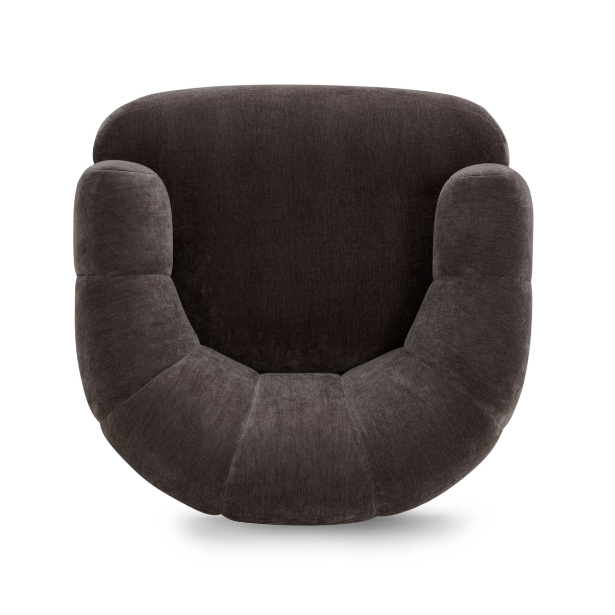 Jasmine Upcycled Contract-Grade Basketweave Fabric Swivel Accent Chair - View 14