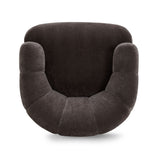 Jasmine Upcycled Contract-Grade Basketweave Fabric Swivel Accent Chair - View 14